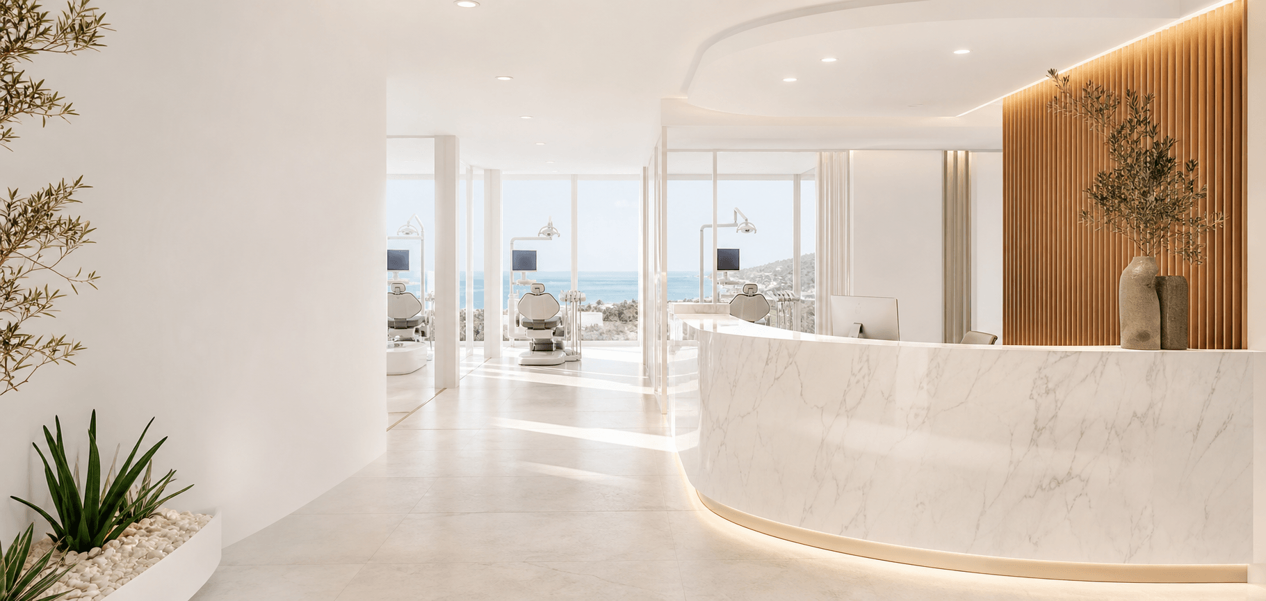 Modern interior of LyroDental dental clinic